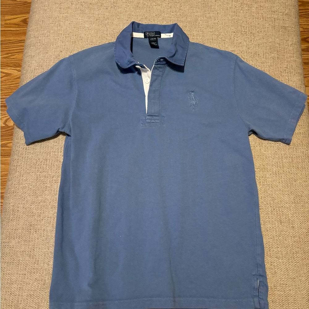 Youth large polo blue